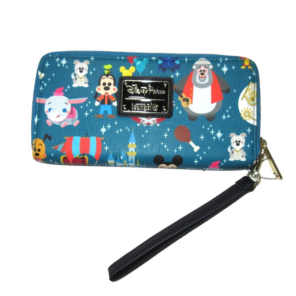 NWT Loungefly x Disney Parks Mini Collection Wristlet in Chibi Food Characters